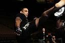LAS VEGAS, NV - FEBRUARY 01:  Fabricio Werdum works out for the media and fans during the UFC 143 open workouts at Mandalay Bay Events Center on February 1, 2012 in Las Vegas, United States.  (Photo by Josh Hedges/Zuffa LLC/Zuffa LLC via Getty Images) *** Local Caption *** Fabricio Werdum