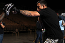 LAS VEGAS, NV - FEBRUARY 01:  Fabricio Werdum works out for the media and fans during the UFC 143 open workouts at Mandalay Bay Events Center on February 1, 2012 in Las Vegas, United States.  (Photo by Josh Hedges/Zuffa LLC/Zuffa LLC via Getty Images) *** Local Caption *** Fabricio Werdum