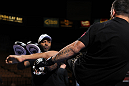 LAS VEGAS, NV - FEBRUARY 01:  Fabricio Werdum works out for the media and fans during the UFC 143 open workouts at Mandalay Bay Events Center on February 1, 2012 in Las Vegas, United States.  (Photo by Josh Hedges/Zuffa LLC/Zuffa LLC via Getty Images) *** Local Caption *** Fabricio Werdum