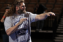 LAS VEGAS, NV - FEBRUARY 01:  Roy Nelson works out for the media and fans during the UFC 143 open workouts at Mandalay Bay Events Center on February 1, 2012 in Las Vegas, United States.  (Photo by Josh Hedges/Zuffa LLC/Zuffa LLC via Getty Images) *** Local Caption *** Roy Nelson