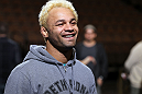 LAS VEGAS, NV - FEBRUARY 01:  Josh Koscheck works out for the media and fans during the UFC 143 open workouts at Mandalay Bay Events Center on February 1, 2012 in Las Vegas, United States.  (Photo by Josh Hedges/Zuffa LLC/Zuffa LLC via Getty Images) *** Local Caption *** Josh Koscheck