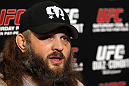 LAS VEGAS, NV - FEBRUARY 01:  Roy Nelson answers questions from the media during the UFC 143 open workouts at Mandalay Bay Events Center on February 1, 2012 in Las Vegas, United States.  (Photo by Josh Hedges/Zuffa LLC/Zuffa LLC via Getty Images) *** Local Caption *** Roy Nelson
