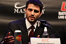 LAS VEGAS, NV - FEBRUARY 02:  Carlos Condit attends the UFC 143 final pre-fight press conference at the Mandalay Bay Hotel & Casino on February 2, 2012 in Las Vegas, United States.  (Photo by Josh Hedges/Zuffa LLC/Zuffa LLC via Getty Images) *** Local Caption *** Carlos Condit