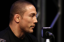 LAS VEGAS, NV - FEBRUARY 02:  Mike Pierce attends the UFC 143 final pre-fight press conference at the Mandalay Bay Hotel & Casino on February 2, 2012 in Las Vegas, United States.  (Photo by Josh Hedges/Zuffa LLC/Zuffa LLC via Getty Images) *** Local Caption *** Mike Pierce