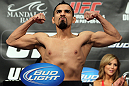 LAS VEGAS, NV - FEBRUARY 03:  Edwin Figueroa weighs in during the UFC 143 official weigh in at Mandalay Bay Events Center on February 3, 2012 in Las Vegas, Nevada.  (Photo by Josh Hedges/Zuffa LLC/Zuffa LLC via Getty Images) *** Local Caption *** Edwin Figueroa