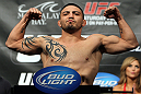 LAS VEGAS, NV - FEBRUARY 03:  Henry Martinez weighs in during the UFC 143 official weigh in at Mandalay Bay Events Center on February 3, 2012 in Las Vegas, Nevada.|2:55:8  (Photo by Josh Hedges/Zuffa LLC/Zuffa LLC via Getty Images) *** Local Caption *** Henry Martinez
