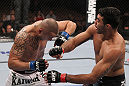 LAS VEGAS, NV - FEBRUARY 04:  Rafael Natal (right) punches Michael Kuiper during the UFC 143 event at Mandalay Bay Events Center on February 4, 2012 in Las Vegas, Nevada.  (Photo by Nick Laham/Zuffa LLC/Zuffa LLC via Getty Images) *** Local Caption *** Rafael Natal; Michael Kuiper