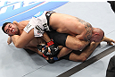 LAS VEGAS, NV - FEBRUARY 04:  Rafael Natal (left) attempts to submit Michael Kuiper during the UFC 143 event at Mandalay Bay Events Center on February 4, 2012 in Las Vegas, Nevada.  (Photo by Nick Laham/Zuffa LLC/Zuffa LLC via Getty Images) *** Local Caption *** Rafael Natal; Michael Kuiper