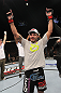 LAS VEGAS, NV - FEBRUARY 04:  Rafael Natal is declared the winner in his fight against Michael Kuiper during the UFC 143 event at Mandalay Bay Events Center on February 4, 2012 in Las Vegas, Nevada.  (Photo by Nick Laham/Zuffa LLC/Zuffa LLC via Getty Images) *** Local Caption *** Rafael Natal