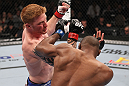 LAS VEGAS, NV - FEBRUARY 04:  Ed Herman (left) punches Clifford Starks during the UFC 143 event at Mandalay Bay Events Center on February 4, 2012 in Las Vegas, Nevada.  (Photo by Nick Laham/Zuffa LLC/Zuffa LLC via Getty Images) *** Local Caption *** Ed Herman; Clifford Starks