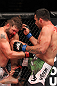 LAS VEGAS, NV - FEBRUARY 04:  Fabricio Werdum (left) knees Roy Nelson during the UFC 143 event at Mandalay Bay Events Center on February 4, 2012 in Las Vegas, Nevada.  (Photo by Nick Laham/Zuffa LLC/Zuffa LLC via Getty Images) *** Local Caption *** Fabricio Werdum; Roy Nelson