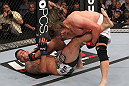 LAS VEGAS, NV - FEBRUARY 04:  Roy Nelson (right) punches Fabricio Werdum during the UFC 143 event at Mandalay Bay Events Center on February 4, 2012 in Las Vegas, Nevada.  (Photo by Nick Laham/Zuffa LLC/Zuffa LLC via Getty Images) *** Local Caption *** Roy Nelson; Fabricio Werdum