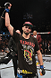 LAS VEGAS - FEBRUARY 04:  Carlos Condit is declared the winner in his fight with Nick Diaz during the UFC 143 event at Mandalay Bay Events Center on February 4, 2012 in Las Vegas, Nevada.  (Photo by Nick Laham/Zuffa LLC/Zuffa LLC via Getty Images) *** Local Caption *** Carlos Condit