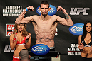 OMAHA, NE - FEBRUARY 14:  Tim Means weighs in during the UFC on FUEL TV weigh in event at Omaha Civic Auditorium on February 14, 2012 in Omaha, Nebraska.  (Photo by Josh Hedges/Zuffa LLC/Zuffa LLC via Getty Images) *** Local Caption *** Tim Means