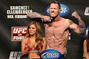 OMAHA, NE - FEBRUARY 14:  Sean Loeffler weighs in during the UFC on FUEL TV weigh in event at Omaha Civic Auditorium on February 14, 2012 in Omaha, Nebraska.  (Photo by Josh Hedges/Zuffa LLC/Zuffa LLC via Getty Images) *** Local Caption *** Sean Loeffler