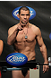 OMAHA, NE - FEBRUARY 14:  Aaron Simpson weighs in during the UFC on FUEL TV weigh in event at Omaha Civic Auditorium on February 14, 2012 in Omaha, Nebraska.  (Photo by Josh Hedges/Zuffa LLC/Zuffa LLC via Getty Images) *** Local Caption *** Aaron Simpson