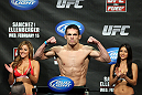 OMAHA, NE - FEBRUARY 14:  Jake Ellenberger weighs in during the UFC on FUEL TV weigh in event at Omaha Civic Auditorium on February 14, 2012 in Omaha, Nebraska.  (Photo by Josh Hedges/Zuffa LLC/Zuffa LLC via Getty Images) *** Local Caption *** Jake Ellenberger