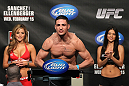 OMAHA, NE - FEBRUARY 14:  Diego Sanchez weighs in during the UFC on FUEL TV weigh in event at Omaha Civic Auditorium on February 14, 2012 in Omaha, Nebraska.  (Photo by Josh Hedges/Zuffa LLC/Zuffa LLC via Getty Images) *** Local Caption *** Diego Sanchez