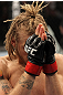 OMAHA, NE - FEBRUARY 15:  Jonathan Brookins reacts after knocking out Vagner Rocha during the UFC on FUEL TV event at Omaha Civic Auditorium on February 15, 2012 in Omaha, Nebraska.  (Photo by Josh Hedges/Zuffa LLC/Zuffa LLC via Getty Images) *** Local Caption *** Jonathan Brookins