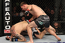OMAHA, NE - FEBRUARY 15:  (R-L) Stipe Miocic punches Phil De Fries during the UFC on FUEL TV event at Omaha Civic Auditorium on February 15, 2012 in Omaha, Nebraska.  (Photo by Josh Hedges/Zuffa LLC/Zuffa LLC via Getty Images) *** Local Caption *** Stipe Miocic; Phil De Fries