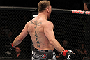 OMAHA, NE - FEBRUARY 15:  Stipe Miocic reacts after knocking out Phil De Fries during the UFC on FUEL TV event at Omaha Civic Auditorium on February 15, 2012 in Omaha, Nebraska.  (Photo by Josh Hedges/Zuffa LLC/Zuffa LLC via Getty Images) *** Local Caption *** Stipe Miocic