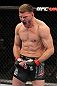 OMAHA, NE - FEBRUARY 15:  Stipe Miocic reacts after knocking out Phil De Fries during the UFC on FUEL TV event at Omaha Civic Auditorium on February 15, 2012 in Omaha, Nebraska.  (Photo by Josh Hedges/Zuffa LLC/Zuffa LLC via Getty Images) *** Local Caption *** Stipe Miocic