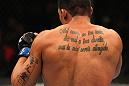 OMAHA, NE - FEBRUARY 15:  Ronny Markes stands in the Octagon during his bout against Aaron Simpson during the UFC on FUEL TV event at Omaha Civic Auditorium on February 15, 2012 in Omaha, Nebraska.  (Photo by Josh Hedges/Zuffa LLC/Zuffa LLC via Getty Images) *** Local Caption *** Ronny Markes
