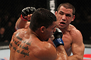 OMAHA, NE - FEBRUARY 15:  (R-L) Aaron Simpson punches Ronny Markes during the UFC on FUEL TV event at Omaha Civic Auditorium on February 15, 2012 in Omaha, Nebraska.  (Photo by Josh Hedges/Zuffa LLC/Zuffa LLC via Getty Images) *** Local Caption *** Aaron Simpson; Ronny Markes