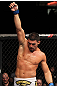 OMAHA, NE - FEBRUARY 15:  Ronny Markes reacts after defeating Aaron Simpson during the UFC on FUEL TV event at Omaha Civic Auditorium on February 15, 2012 in Omaha, Nebraska.  (Photo by Josh Hedges/Zuffa LLC/Zuffa LLC via Getty Images) *** Local Caption *** Ronny Markes