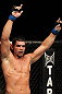 OMAHA, NE - FEBRUARY 15:  Ronny Markes reacts after defeating Aaron Simpson during the UFC on FUEL TV event at Omaha Civic Auditorium on February 15, 2012 in Omaha, Nebraska.  (Photo by Josh Hedges/Zuffa LLC/Zuffa LLC via Getty Images) *** Local Caption *** Ronny Markes