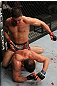 OMAHA, NE - FEBRUARY 15:  (L-R) Diego Sanchez punches Jake Ellenberger during the UFC on FUEL TV event at Omaha Civic Auditorium on February 15, 2012 in Omaha, Nebraska.  (Photo by Josh Hedges/Zuffa LLC/Zuffa LLC via Getty Images) *** Local Caption *** Jake Ellenberger; Diego Sanchez