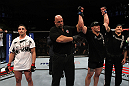 OMAHA, NE - FEBRUARY 15:  Jake Ellenberger (R) reacts after his victory over Diego Sanchez (L) during the UFC on FUEL TV event at Omaha Civic Auditorium on February 15, 2012 in Omaha, Nebraska.  (Photo by Josh Hedges/Zuffa LLC/Zuffa LLC via Getty Images) *** Local Caption *** Jake Ellenberger; Diego Sanchez; Dan Miragliotta
