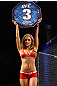 OMAHA, NE - FEBRUARY 15:  UFC Octagon Girl Brittney Palmer introduces round three during the Salas v Kuivanen bout during the UFC on FUEL TV event at Omaha Civic Auditorium on February 15, 2012 in Omaha, Nebraska.  (Photo by Josh Hedges/Zuffa LLC/Zuffa LLC via Getty Images) *** Local Caption *** Brittney Palmer