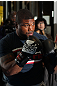 TOKYO, JAPAN - FEBRUARY 22:  Quinton "Rampage" Jackson works out for the media during the UFC 144 open workouts at Gold's Gym on February 22, 2012 in Tokyo, Japan.  (Photo by Josh Hedges/Zuffa LLC/Zuffa LLC via Getty Images) *** Local Caption *** Quinton Jackson