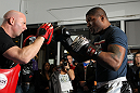 TOKYO, JAPAN - FEBRUARY 22:  Quinton "Rampage" Jackson works out for the media during the UFC 144 open workouts at Gold's Gym on February 22, 2012 in Tokyo, Japan.  (Photo by Josh Hedges/Zuffa LLC/Zuffa LLC via Getty Images) *** Local Caption *** Quinton Jackson