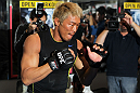 TOKYO, JAPAN - FEBRUARY 22:  Yoshihiro Akiyama works out for the media during the UFC 144 open workouts at Gold's Gym on February 22, 2012 in Tokyo, Japan.  (Photo by Josh Hedges/Zuffa LLC/Zuffa LLC via Getty Images) *** Local Caption *** Yoshihiro Akiyama