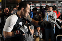 TOKYO, JAPAN - FEBRUARY 22:  Yushin Okami works out for the media during the UFC 144 open workouts at Gold's Gym on February 22, 2012 in Tokyo, Japan.  (Photo by Josh Hedges/Zuffa LLC/Zuffa LLC via Getty Images) *** Local Caption *** Yushin Okami