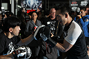 TOKYO, JAPAN - FEBRUARY 22:  Yushin Okami works out for the media during the UFC 144 open workouts at Gold's Gym on February 22, 2012 in Tokyo, Japan.  (Photo by Josh Hedges/Zuffa LLC/Zuffa LLC via Getty Images) *** Local Caption *** Yushin Okami