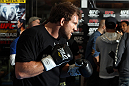 TOKYO, JAPAN - FEBRUARY 22:  Ryan Bader works out for the media during the UFC 144 open workouts at Gold's Gym on February 22, 2012 in Tokyo, Japan.  (Photo by Josh Hedges/Zuffa LLC/Zuffa LLC via Getty Images) *** Local Caption *** Ryan Bader