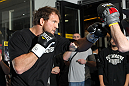 TOKYO, JAPAN - FEBRUARY 22:  Ryan Bader works out for the media during the UFC 144 open workouts at Gold's Gym on February 22, 2012 in Tokyo, Japan.  (Photo by Josh Hedges/Zuffa LLC/Zuffa LLC via Getty Images) *** Local Caption *** Ryan Bader