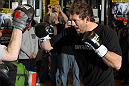 TOKYO, JAPAN - FEBRUARY 22:  Ryan Bader works out for the media during the UFC 144 open workouts at Gold's Gym on February 22, 2012 in Tokyo, Japan.  (Photo by Josh Hedges/Zuffa LLC/Zuffa LLC via Getty Images) *** Local Caption *** Ryan Bader