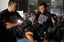 TOKYO, JAPAN - FEBRUARY 22:  Norifumi "Kid" Yamamoto works out for the media during the UFC 144 open workouts at Gold's Gym on February 22, 2012 in Tokyo, Japan.  (Photo by Josh Hedges/Zuffa LLC/Zuffa LLC via Getty Images) *** Local Caption *** Norifumi Yamamoto