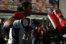TOKYO, JAPAN - FEBRUARY 22:  Benson Henderson works out for the media during the UFC 144 open workouts at Gold's Gym on February 22, 2012 in Tokyo, Japan.  (Photo by Josh Hedges/Zuffa LLC/Zuffa LLC via Getty Images) *** Local Caption *** Benson Henderson