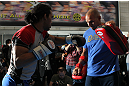 TOKYO, JAPAN - FEBRUARY 22:  Benson Henderson works out for the media during the UFC 144 open workouts at Gold's Gym on February 22, 2012 in Tokyo, Japan.  (Photo by Josh Hedges/Zuffa LLC/Zuffa LLC via Getty Images) *** Local Caption *** Benson Henderson
