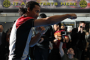 TOKYO, JAPAN - FEBRUARY 22:  Benson Henderson works out for the media during the UFC 144 open workouts at Gold's Gym on February 22, 2012 in Tokyo, Japan.  (Photo by Josh Hedges/Zuffa LLC/Zuffa LLC via Getty Images) *** Local Caption *** Benson Henderson