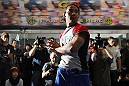 TOKYO, JAPAN - FEBRUARY 22:  Benson Henderson works out for the media during the UFC 144 open workouts at Gold's Gym on February 22, 2012 in Tokyo, Japan.  (Photo by Josh Hedges/Zuffa LLC/Zuffa LLC via Getty Images) *** Local Caption *** Benson Henderson