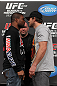 TOKYO, JAPAN - FEBRUARY 23:  (L-R) Light Heavyweight opponents Quinton "Rampage" Jackson and Ryan Bader face off at the final UFC 144 pre-fight press conference at the Ritz-Carlton Hotel on February 23, 2012 in Tokyo, Japan.  (Photo by Josh Hedges/Zuffa LLC/Zuffa LLC via Getty Images) *** Local Caption *** Quinton Jackson; Ryan Bader