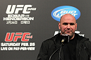 TOKYO, JAPAN - FEBRUARY 23:  UFC President Dana White attends the final UFC 144 pre-fight press conference at the Ritz-Carlton Hotel on February 23, 2012 in Tokyo, Japan.  (Photo by Josh Hedges/Zuffa LLC/Zuffa LLC via Getty Images) *** Local Caption *** Dana White