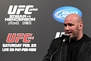 TOKYO, JAPAN - FEBRUARY 23:  UFC President Dana White attends the final UFC 144 pre-fight press conference at the Ritz-Carlton Hotel on February 23, 2012 in Tokyo, Japan.  (Photo by Josh Hedges/Zuffa LLC/Zuffa LLC via Getty Images) *** Local Caption *** Dana White