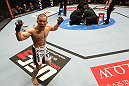SAITAMA, JAPAN - FEBRUARY 26:  Issei Tamura reacts after knocking out Tiequan Zhang during the UFC 144 event at Saitama Super Arena on February 26, 2012 in Saitama, Japan.  (Photo by Al Bello/Zuffa LLC/Zuffa LLC via Getty Images) *** Local Caption *** Issei Tamura
